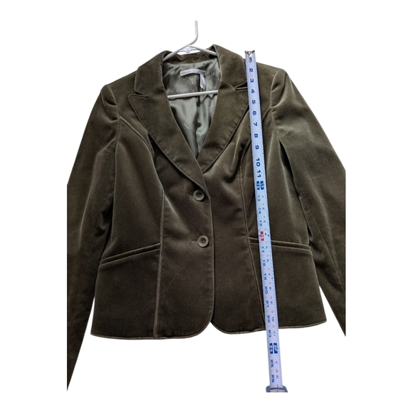 Classiques Entier Olive Green Crushed Velvet Jacket Medium - Picture 10 of 15